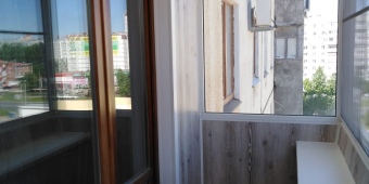 Холодное остекление Г образного балкона ульяновской планировки - Алюминиевая рама